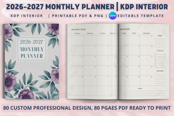 2026–2027 Monthly Planner KDP Interior: Your Tool for Organization and Inspiration