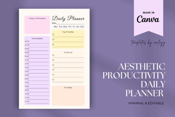 Aesthetic Productivity Planner Template