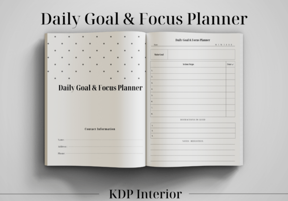 Daily Goal Focus Planner KDP Interior: A Powerful Tool for Productivity and Clarity