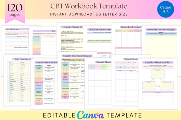 Editable CBT Workbook Journal KDP: A Tool for Mental Wellness and Digital Success