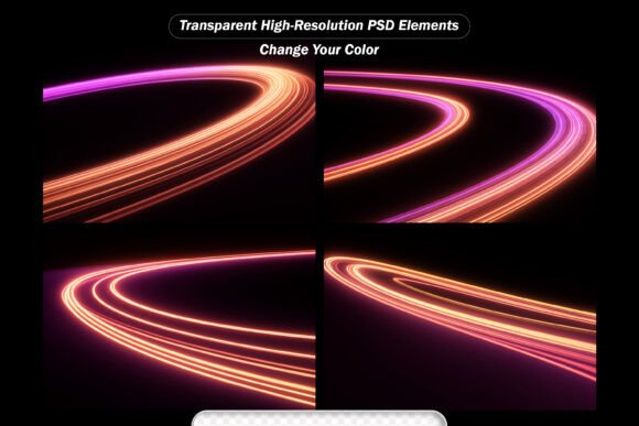 Enhance Your Designs with PSD Light Flares Composition, Long Time