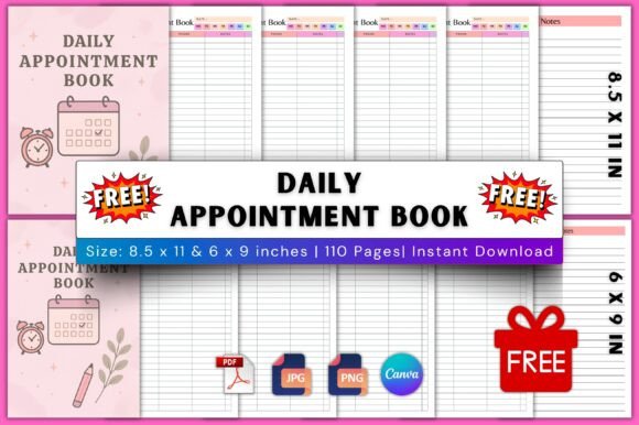 Free Daily Appointment Book Editable