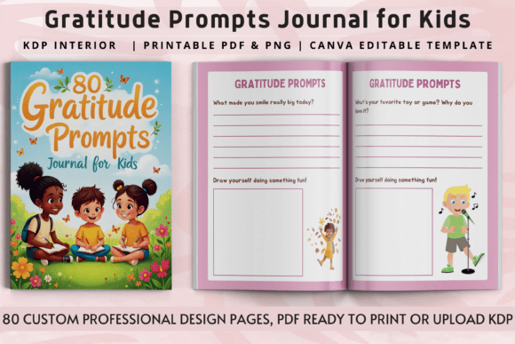 Gratitude Prompts Journal for Kids