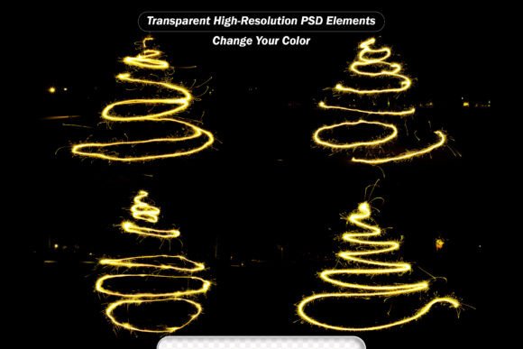 Light Up Your Designs with PSD Christmas Tree on Transparent