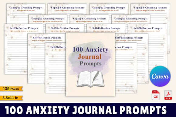 Mastering Anxiety Through Thoughtful Journaling: The Power of 100 Anxiety Journal Prompts