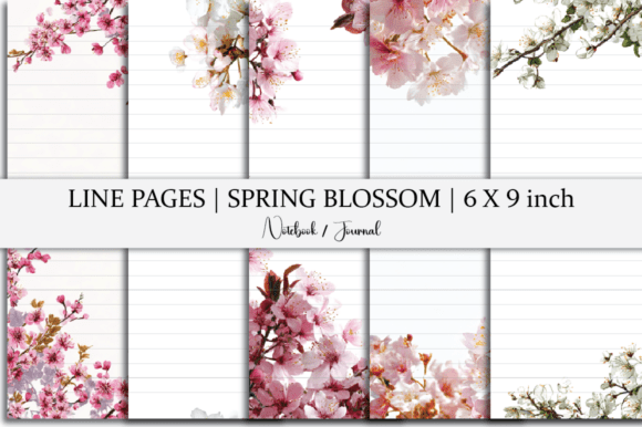 Spring Blossom Lined Paper Notebook for Creative Professionals